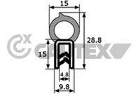 CAUTEX 011002 - PERFIL CONTORNO MALETERO(ALMA METAL